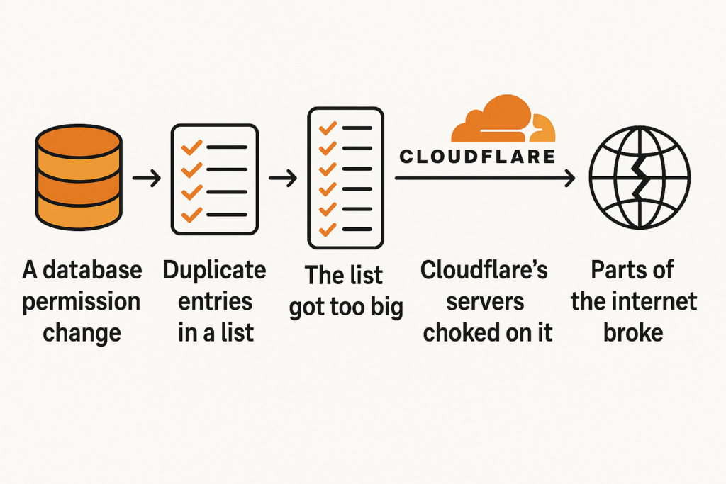 How one computer file accidentally took down 20% of the internet yesterday – in plain English