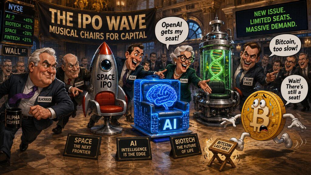 Bitcoin faces a Wall Street test as AI’s mega-IPO wave targets the same capital