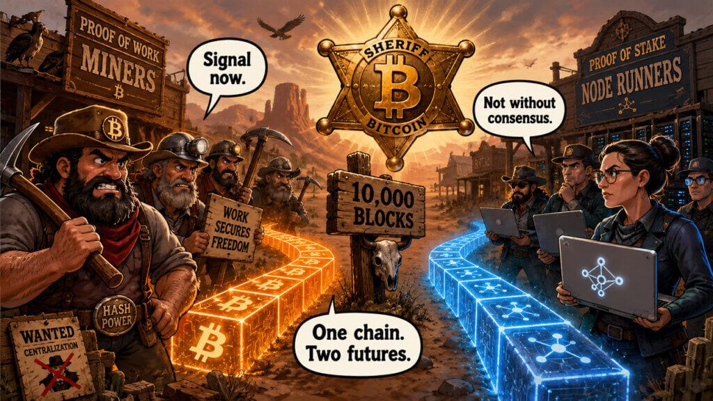 Bitcoin is less than 10,000 blocks away from its most contentious fork fight in years
