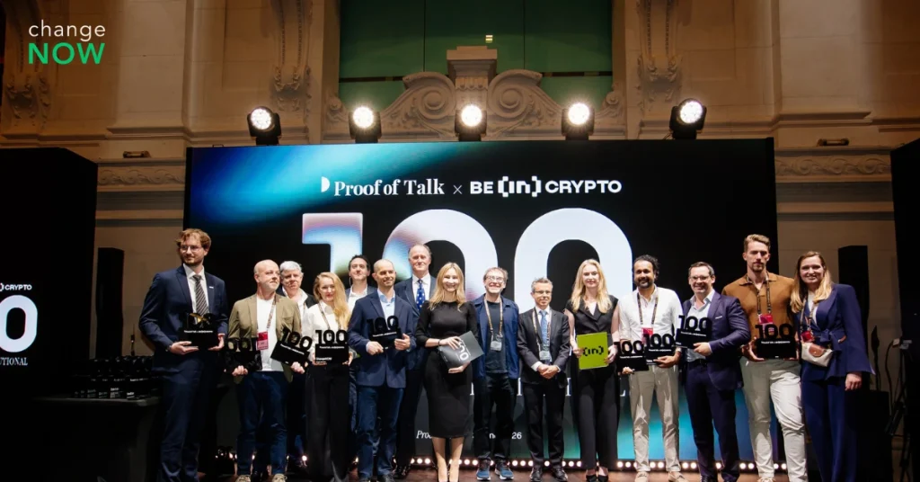 ChangeNOW Wins Best Digital Assets Fintech at the BeInCrypto Institutional 100 Awards 2026